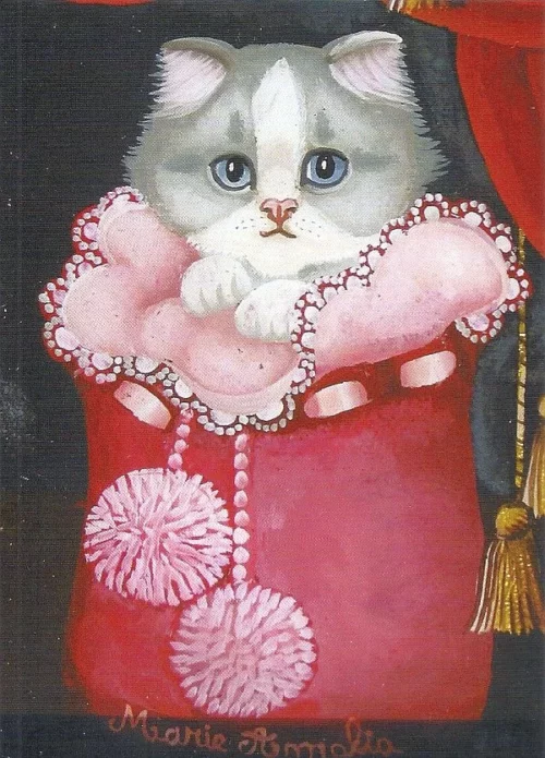 Prentbriefkaart Marie Amalia - Les Chats 1