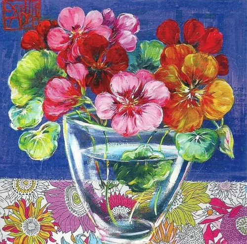Vierkante kaart Gwenaëlle Trolez - Sophie Adde - Les fleurs 3