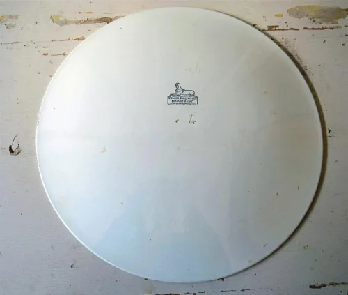 Volkskunst - bord "Ieder is de smid van zijn eigen geluk" 1951