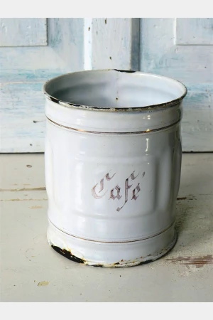 Emaille voorraadpot “Café”