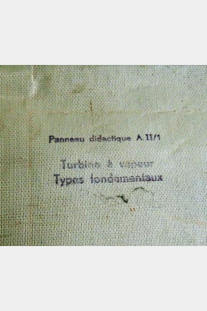 Franse vintage didactische poster Siemens "Turbine à vapeur"