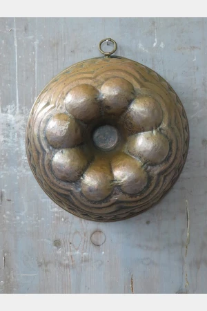 Antieke koperen bakvorm/ tulband