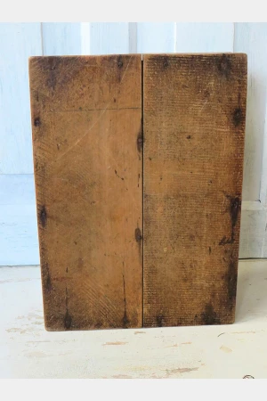 Antieke houten bestekbak met greep