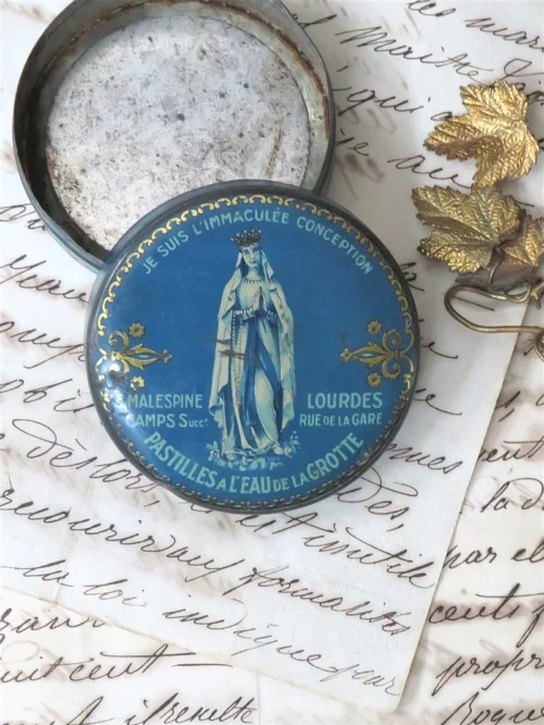 Lourdesblikje "Pastilles a L'Eau de la Grotte"