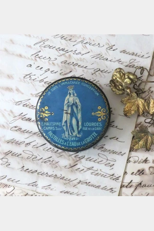 Lourdesblikje "Pastilles a L'Eau de la Grotte"