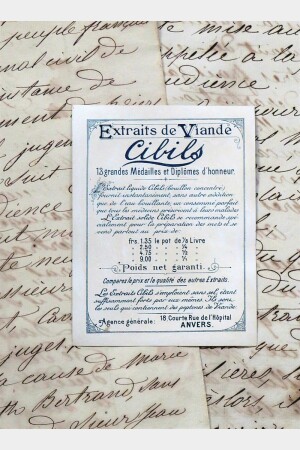 Oude reclamekaart Cibils – Extrait de Viande “Vogeltje”
