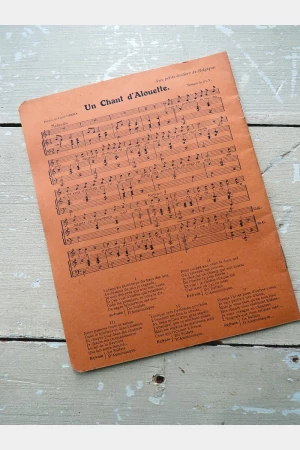 Frans schrift "Un Chant d'Alouette"