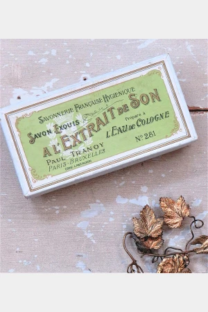 Oude Franse zeepdoos Paul Tranoy “A L’ Extrait de Son”