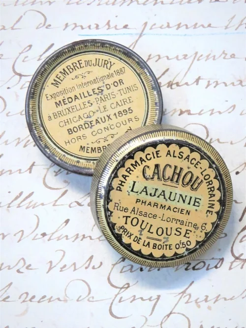 Antiek Frans Pharmacieblikje "CACHOU Lajouna" - Toulouse