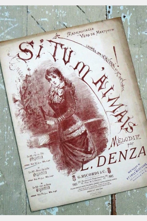 Frans bladmuziek "Si tu m'aimais!", begin 1900