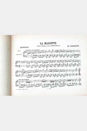 Frans bladmuziek" La Mascotte Deransart", begin 1900