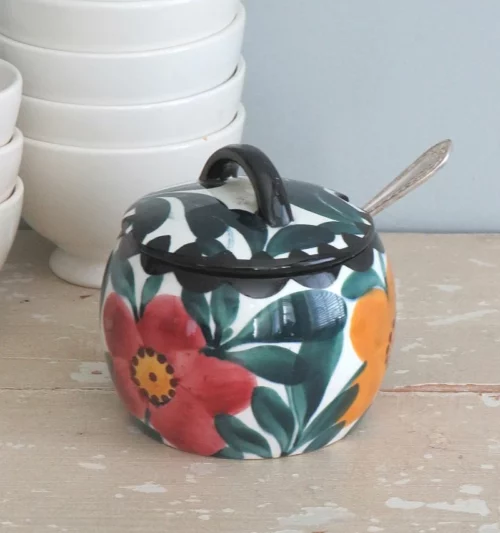 Oude honingpot/ marmeladepot- SMF Schramberg " Majolika 50 "
