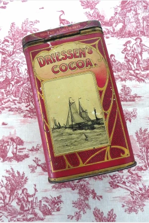 Antiek cacao blik A. Driessen 0,5kg