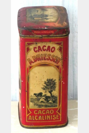 Antiek cacao blik A. Driessen 0,5kg