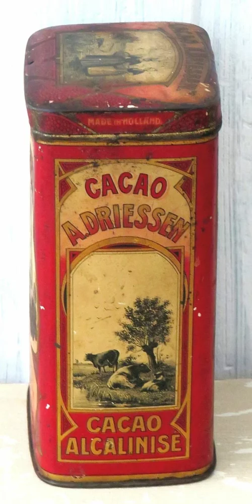 Antiek cacao blik A. Driessen 0,5kg