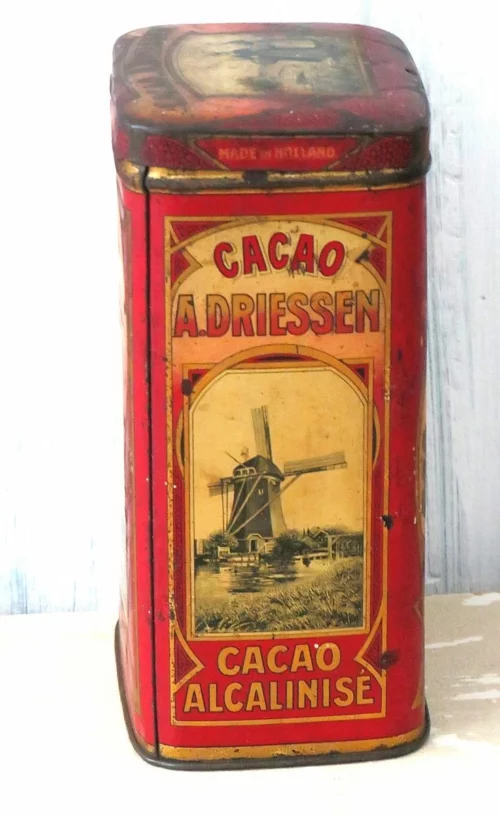 Antiek cacao blik A. Driessen 0,5kg