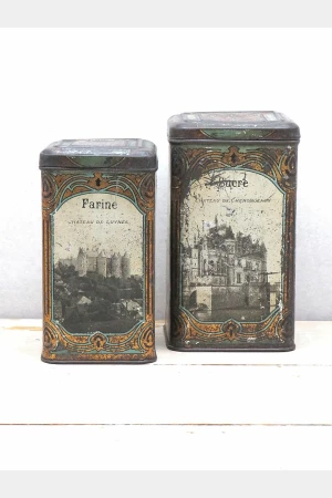 Set Franse Chateau blikken, begin 1900
