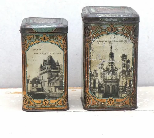 Set Franse Chateau blikken, begin 1900