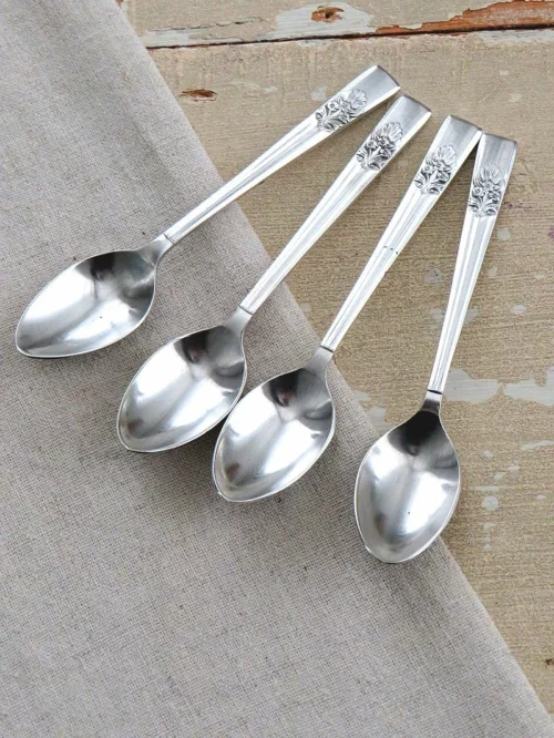 Set (4 stuk) Verzilverde Engelse lepeltjes R & G design Sheffield