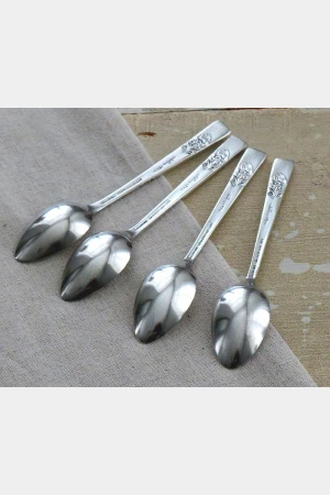 Set (4 stuk) Verzilverde Engelse lepeltjes R & G design Sheffield