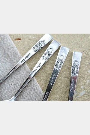 Set (4 stuk) Verzilverde Engelse lepeltjes R & G design Sheffield
