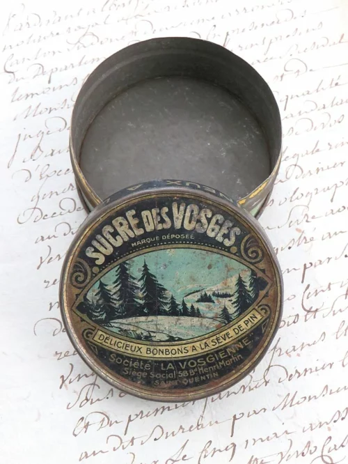 Oud Frans blikje "Sucre des Vosges"