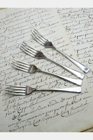 Set (4)Engelse verzilverde vorkjes EPNS