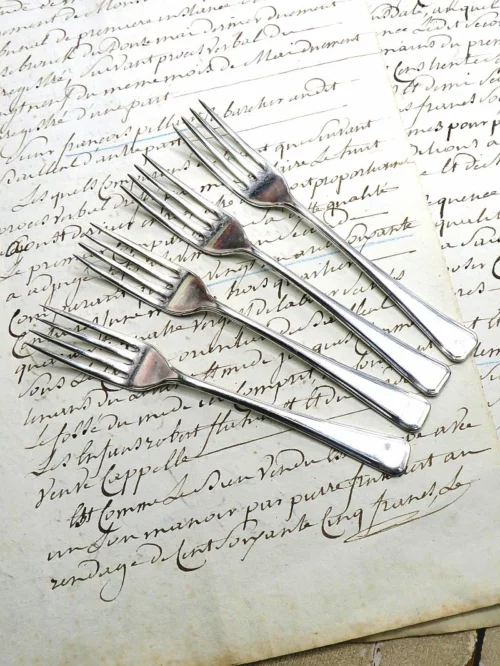 Set (4)Engelse verzilverde vorkjes EPNS
