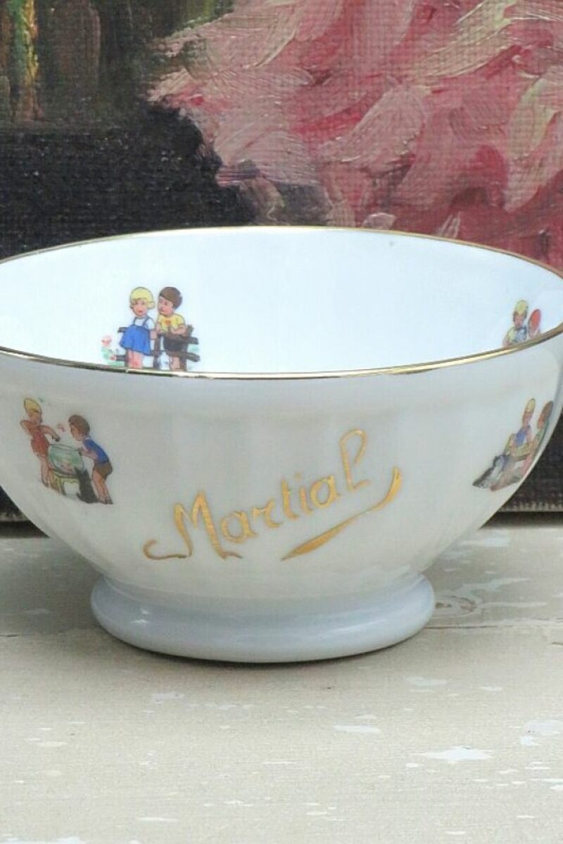 Vintage Franse spoelkom P.L. “Kinderen”