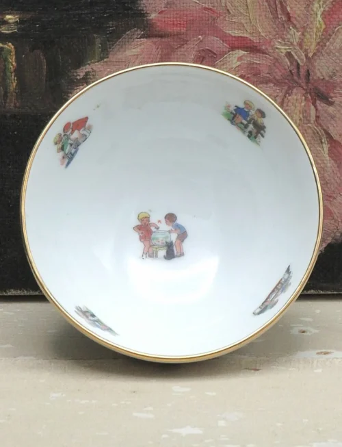 Vintage Franse spoelkom P.L. “Kinderen”