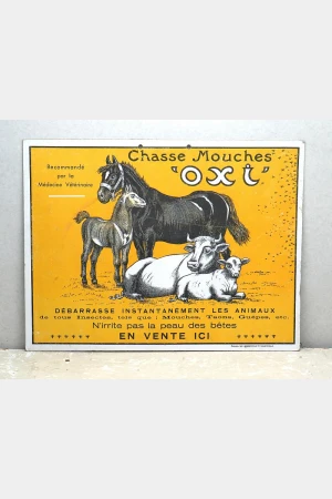 Oud Frans reclamebord “Chasse Mouches Oxi”