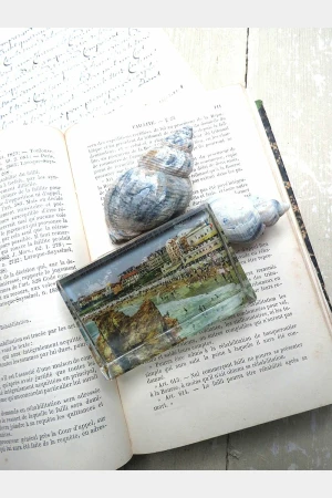 Oud Frans Presse-papier souvenir “Biarritz – La Grande Plage”