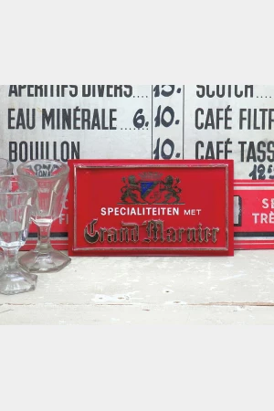 Vintage reclamebordje "Grand Marnier"