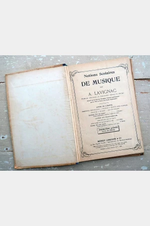 Antiek Frans muziekboek Notions Scolaires “De Musique” par A. Lavignac (1905)