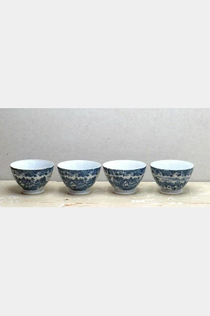Set van 4 Franse kommetjes "Landschap"