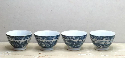 Set van 4 Franse kommetjes "Landschap"