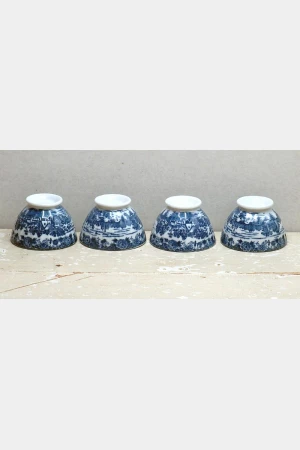 Set van 4 Franse kommetjes "Landschap"