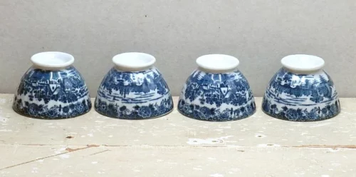 Set van 4 Franse kommetjes "Landschap"