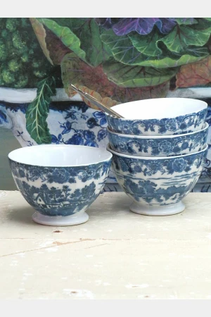 Set van 4 Franse kommetjes "Landschap"