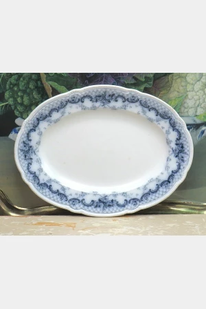 Ovale Engelse  schaal Alexandra Pattern Booths