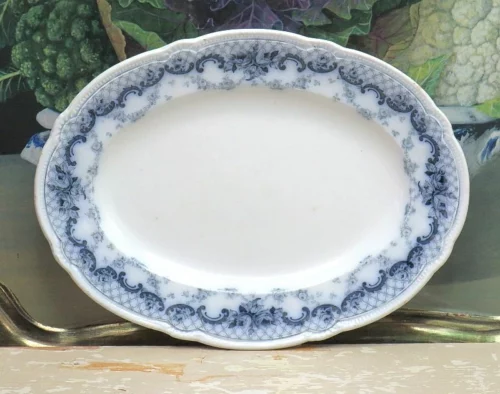 Ovale Engelse  schaal Alexandra Pattern Booths