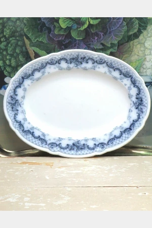 Ovale Engelse  schaal Alexandra Pattern Booths