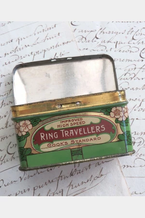 Antiek blikje Cook & Co "Ring Travellers" Manchester