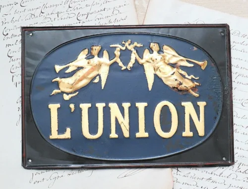 Antiek Frans reclamebord “L’Union”