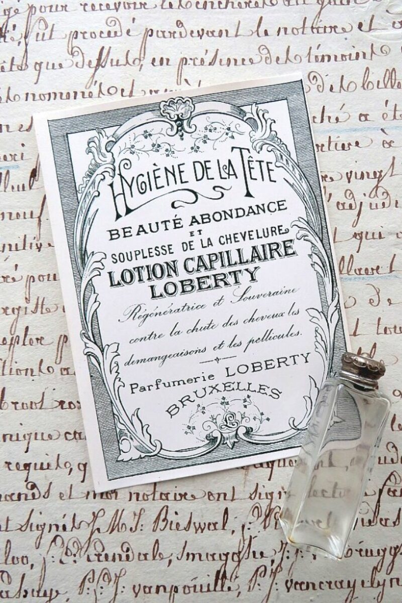 Antiek etiket “Parfumerie Loberty”