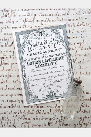 Antiek etiket “Parfumerie Loberty”