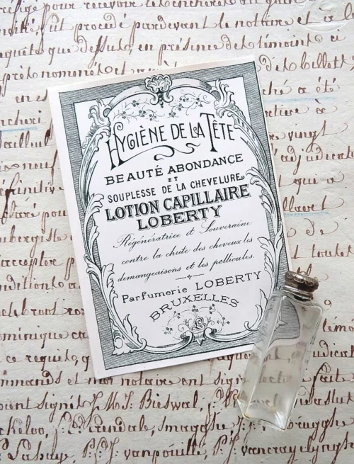 Antiek etiket “Parfumerie Loberty”