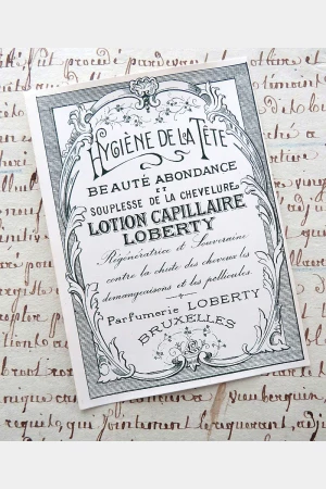Antiek etiket “Parfumerie Loberty”