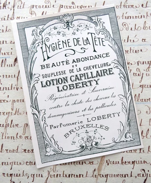 Antiek etiket “Parfumerie Loberty”