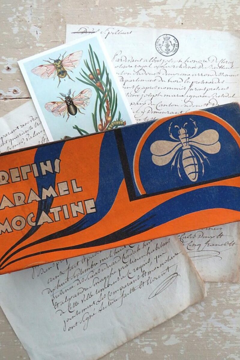Oude doos "Trefins Caramel Mocatine"